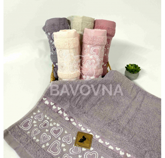 Рушники для обличчя та рук Серця 100x50 см