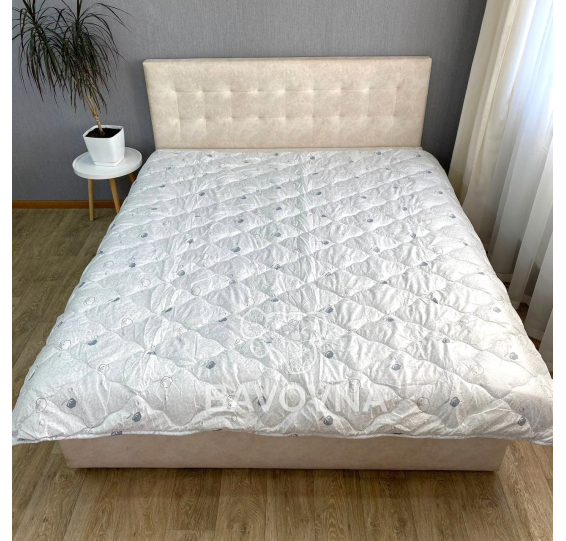 Ковдра Arda «Cotton» сіра з малюнком 150х210 см
