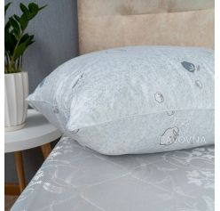Подушка Arda «Cotton» сіра з малюнком 50х70 см