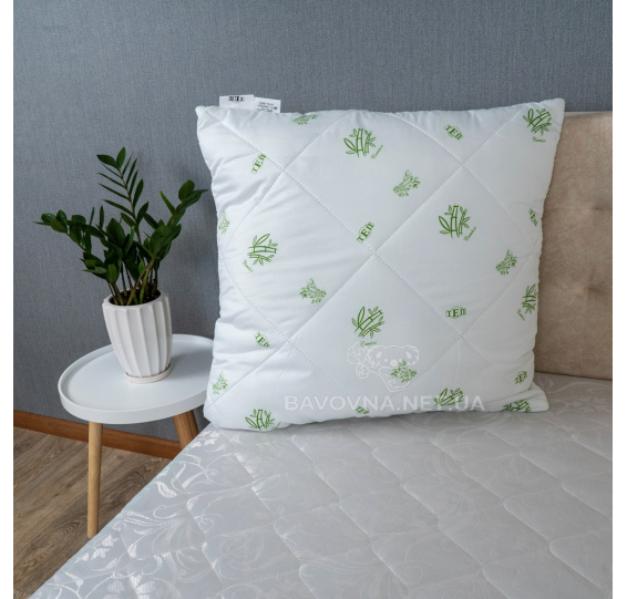 Подушка ТЕП Dream Collection «Bamboo» біла з малюнком 70х70 см